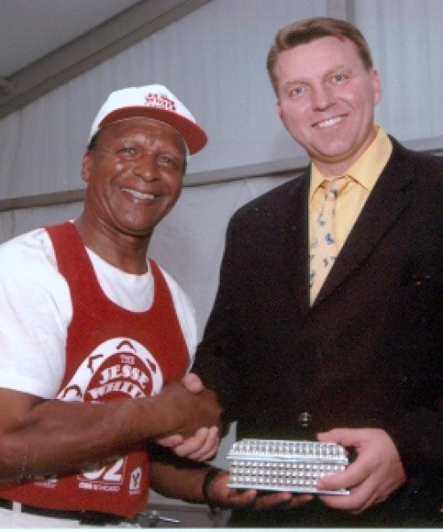 Image of Jesse White with Supporter